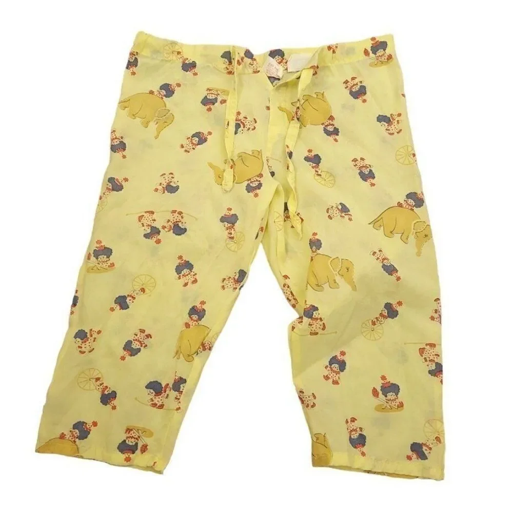 Childs Hospital Pants Vintage 70s Circus Clown Elephant Made In USA Youth Small